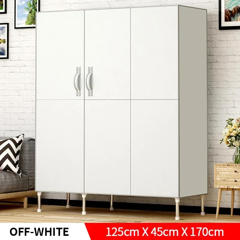 

Internet celebrity double door folding thickened and thickened 19mm steel pipe simple cloth wardrobe 125CM wardrobe