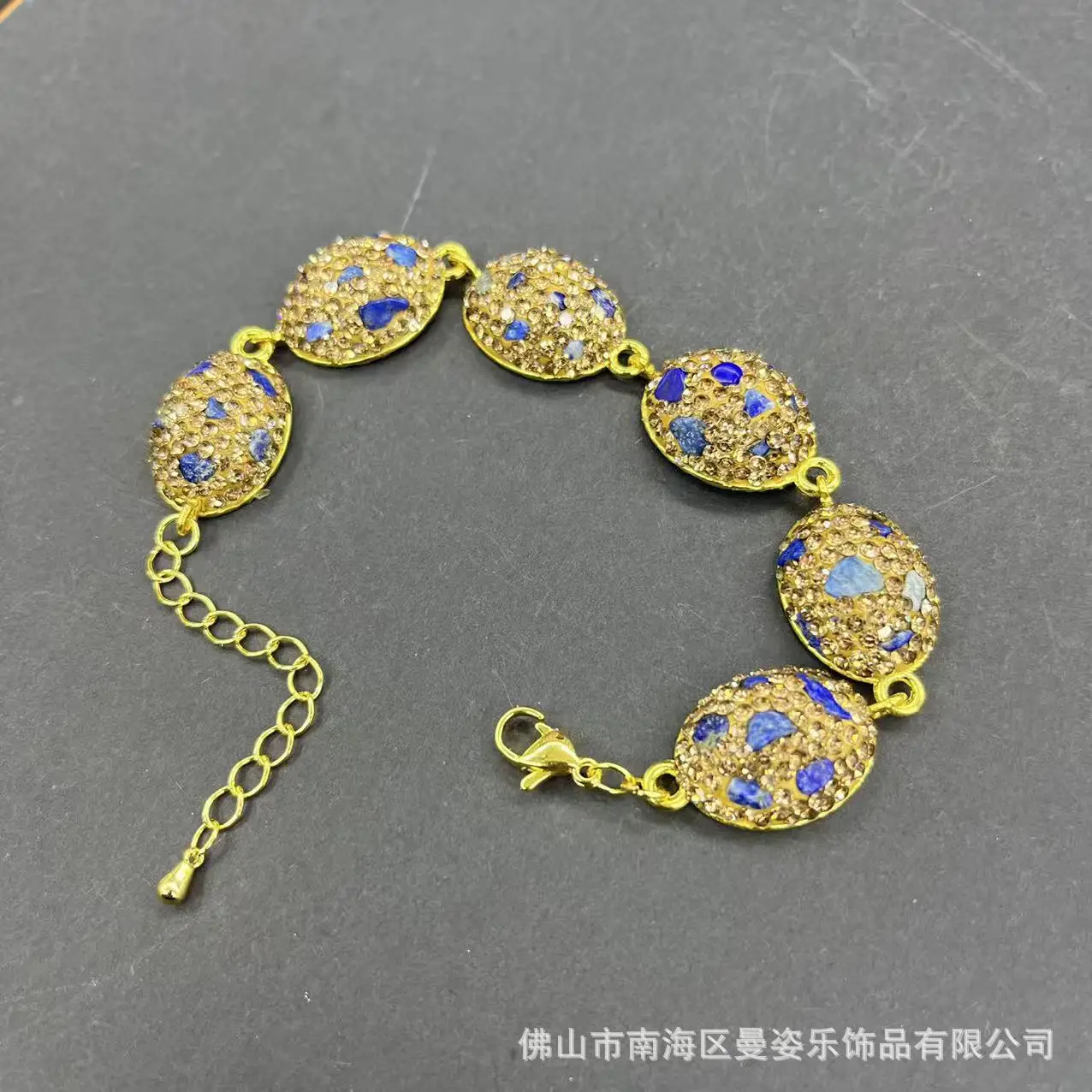 DIY accessories New natural stone bracelet French niche personality full diamond design Internet celebrity live jewelry high qua