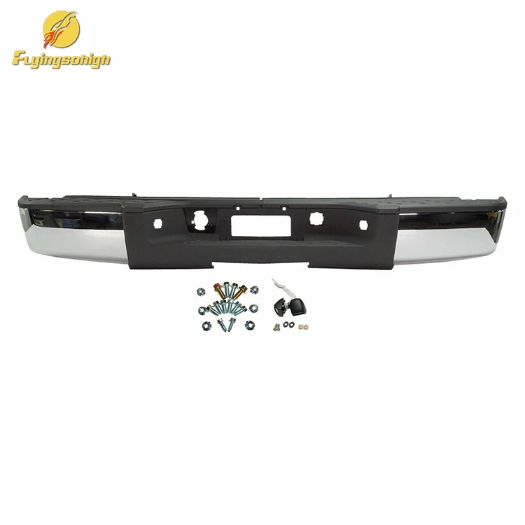 

Rear Bbumper rear step bumper For 2007-2013 Chevrolet Silverado 1500 GMC Sierra without Sensor Holes Chrome GM1103147