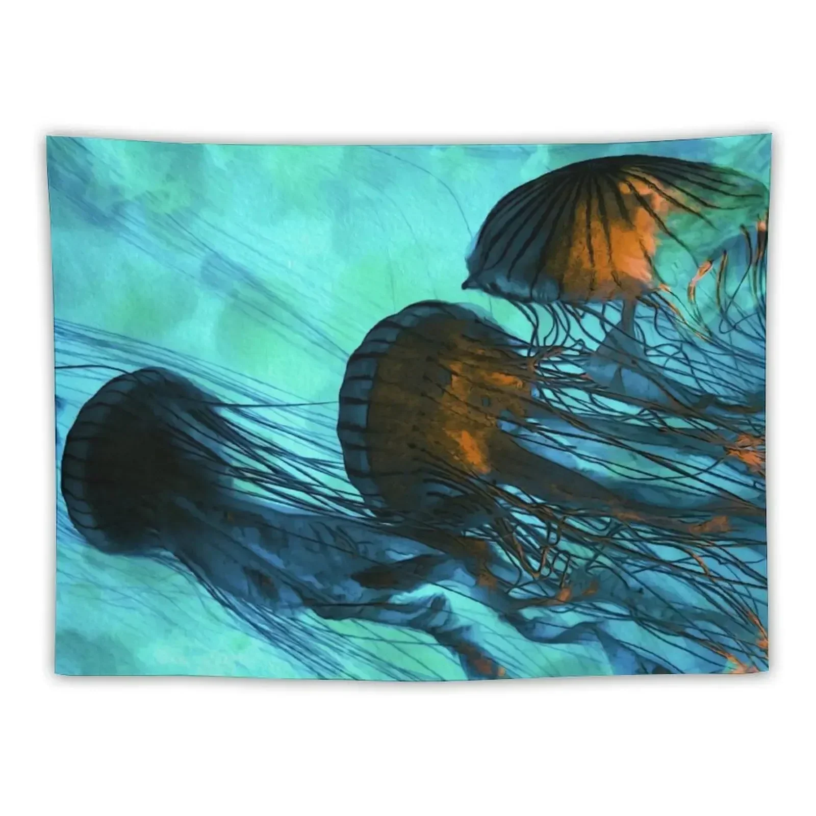 

Jellyfish of the Under Sea Volcano Tapestry House Decor Aesthetics For Room Tapestry