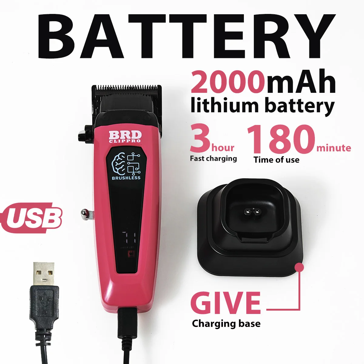 المهنية 106B DK078 BRDCLIP فرش السيارات مقص الشعر 7500 دورة في الدقيقة 7200 دورة في الدقيقة الكهربائية اللاسلكي المتقلب رقيقة جدا تتحرك شفرة