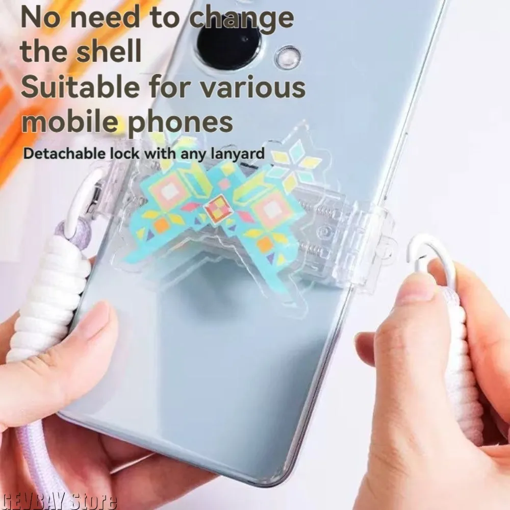 Phone Fixed Frame Transparent Back Clip Detachable Clip Holder Wave Style Ultra-Thin Phone Back Bracket