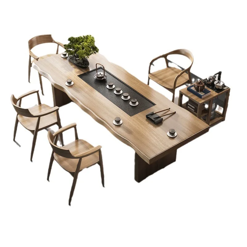 

New Chinese tea making table integrated combination large board solid wood household