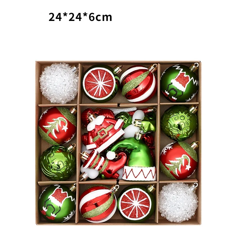 

Tree Ornaments Gold Bronze Shatterproof Hanging Ball Pendant New Year Xmas Decoration 46PCS Christmas Balls Gift Box Christmas