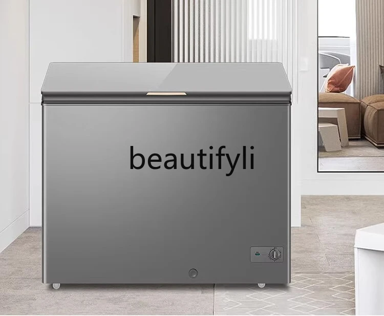 Congelatore domestico, congelatore da litri congelato e refrigerato di grande capacità per uso domestico e commerciale, pannello in vetro temperato