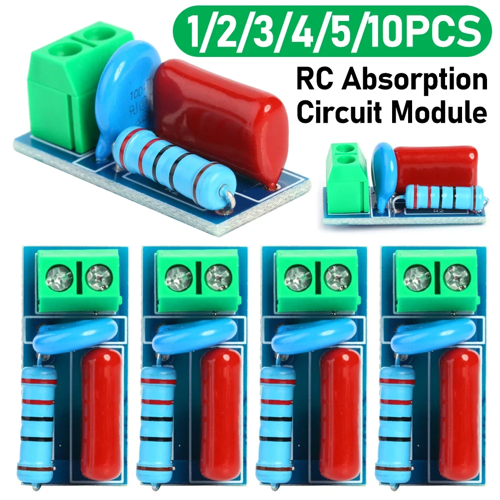 RC Absorption Circuit Module Relay Contact Protection Resistance Surge AC/DC 5V-400V Snubber Board Anti-interference Module