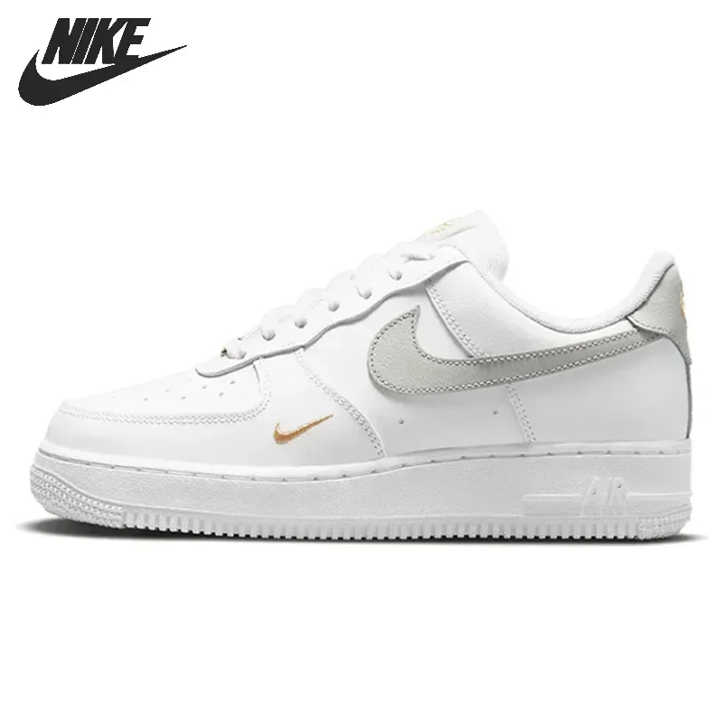 Nike-Air Force 1 Basses pour Homme et Femme, Chaussures de Skateboard, Confortables, Unisexe, Essential Mung Bean Grey