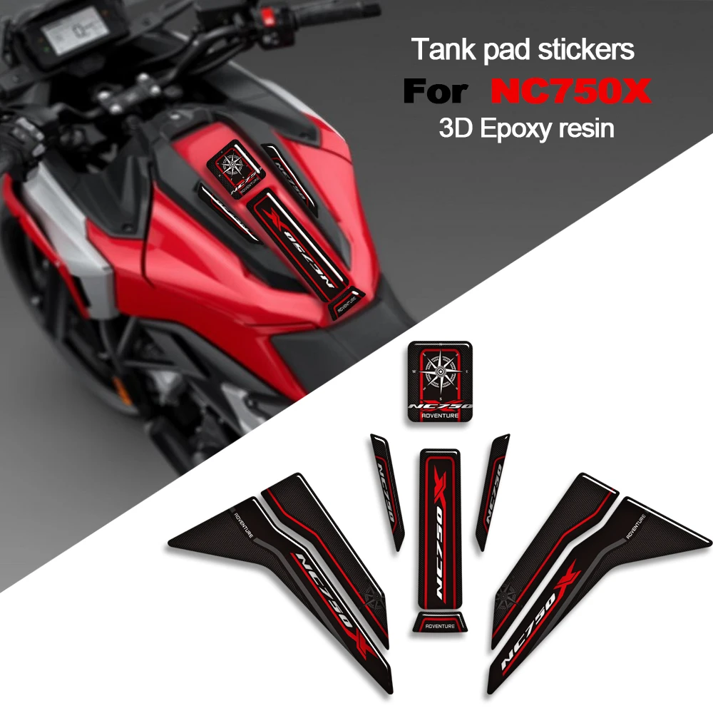 لهوندا NC 750X NC750X 2021 2022 دراجة نارية حامي خزان الوسادة TankPad الوقود النفط عدة الركبة ملصقات الشارات عدة