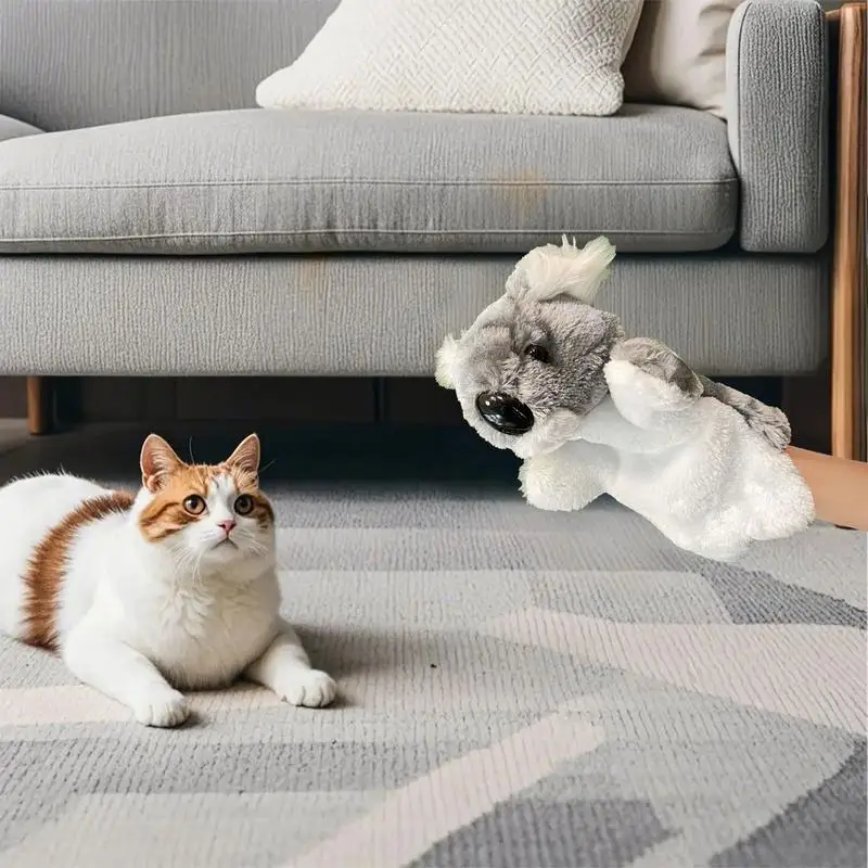 Animal Puppets For Kids Cats Hand Puppets Interactive Cat Wrestling Toy Plush Koala For Boredom-Busting Training And Exercise