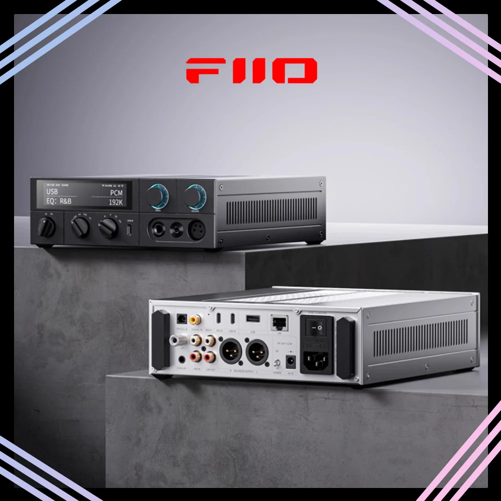 FiiO K15 سطح المكتب HiFi DAC مضخم ضوت سماعات الأذن AK4493S * 2، XMOS XU316 PCM768k هرتز DSD512 14 USB/بصري/محوري/RCA مدخلات Wifi BT