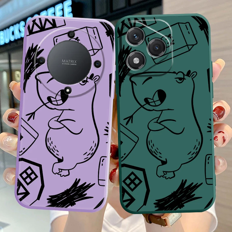 Phone Cases Honor - Cute Capybara Lovely Soft Cover Phone