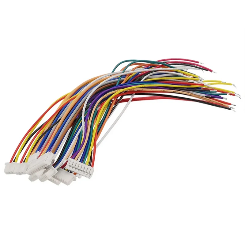 Conector de Cable de enchufe hembra JST 1,25, 10 piezas, 1,25mm, 2/3/4/5/6/8/Pin, 10CM, 15CM, 20CM, 30CM