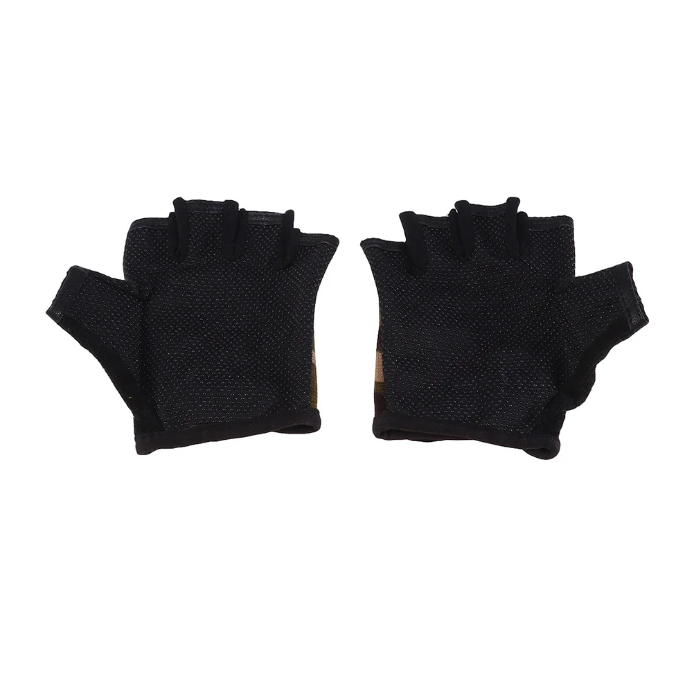1 paar sportfietshandschoenen met halve vingers, duurzame antislip bergbeklimhandschoenen voor buitencamouflage