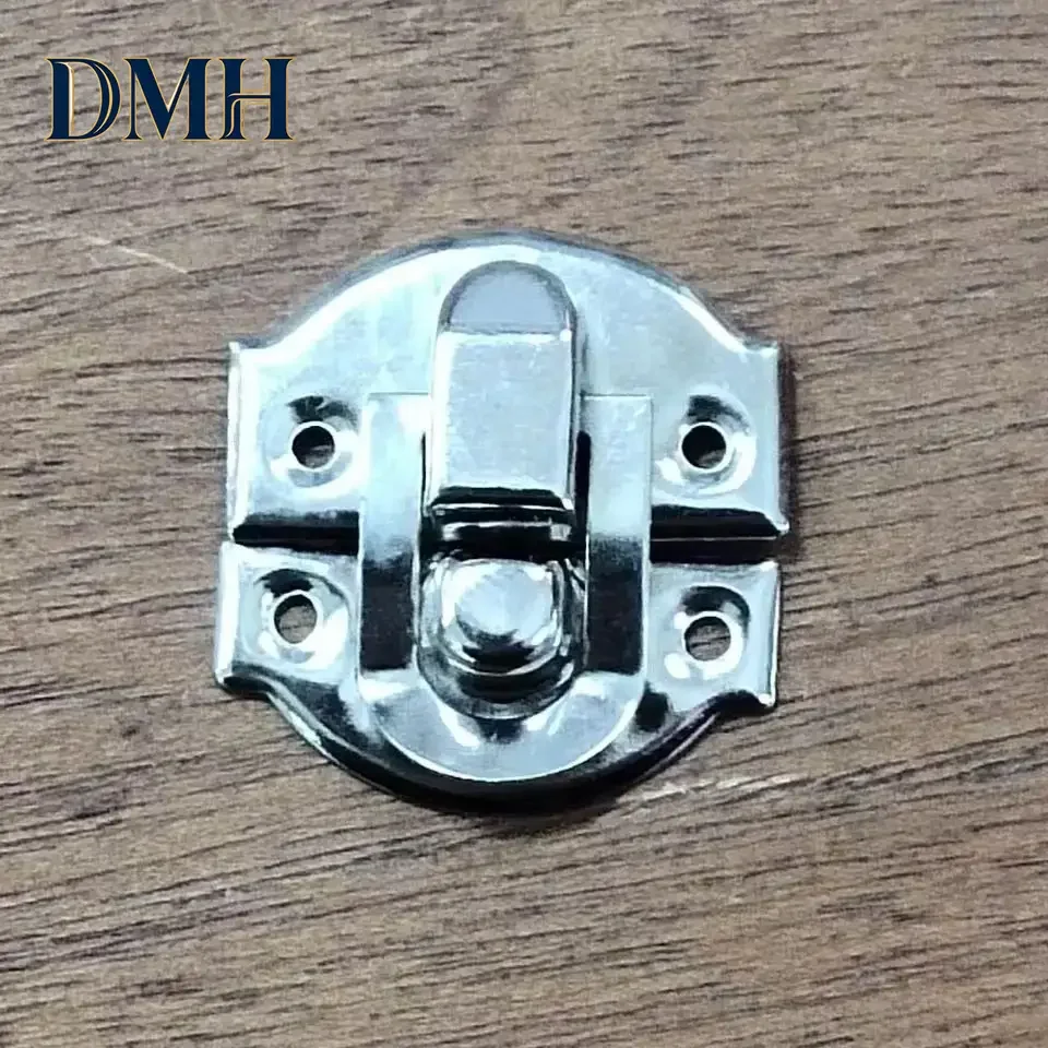 DMH-10Pcs Antique Hasps Iron Lock Catch Latches for Jewelry Box Buckle Suitcase Clip Clasp Wood Wine Latch