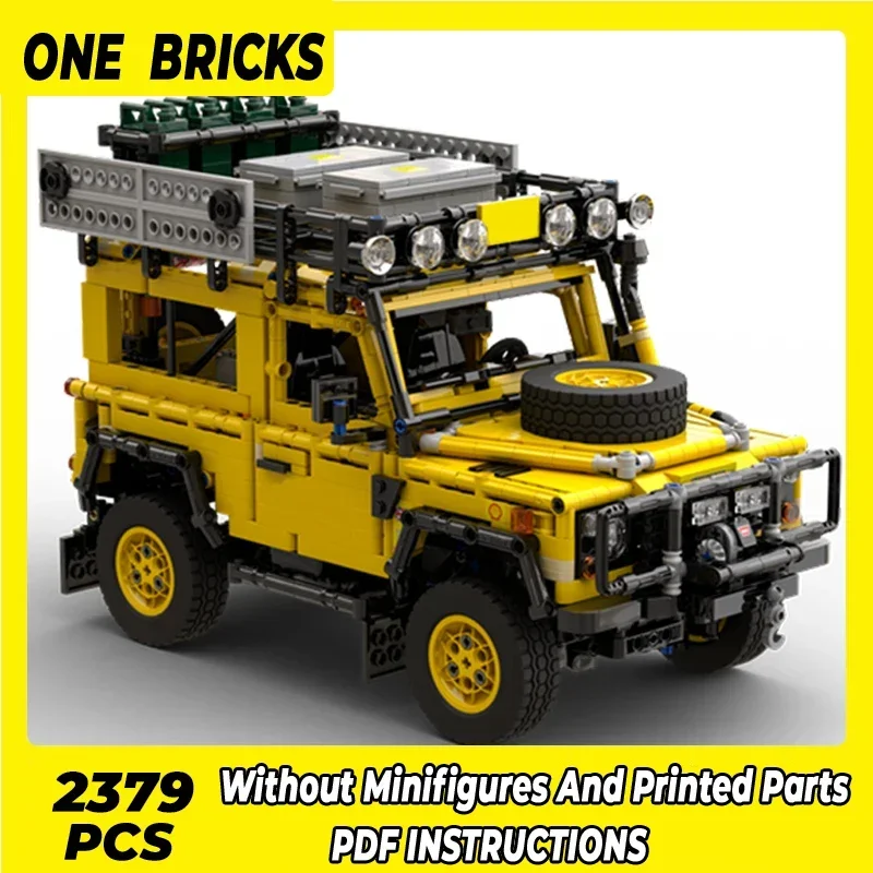 Moc Building Blocks Classic Car Model Gold Medal Defender Technical Bricks DIY Assembly Construction Toy For Childr Holiday Gift