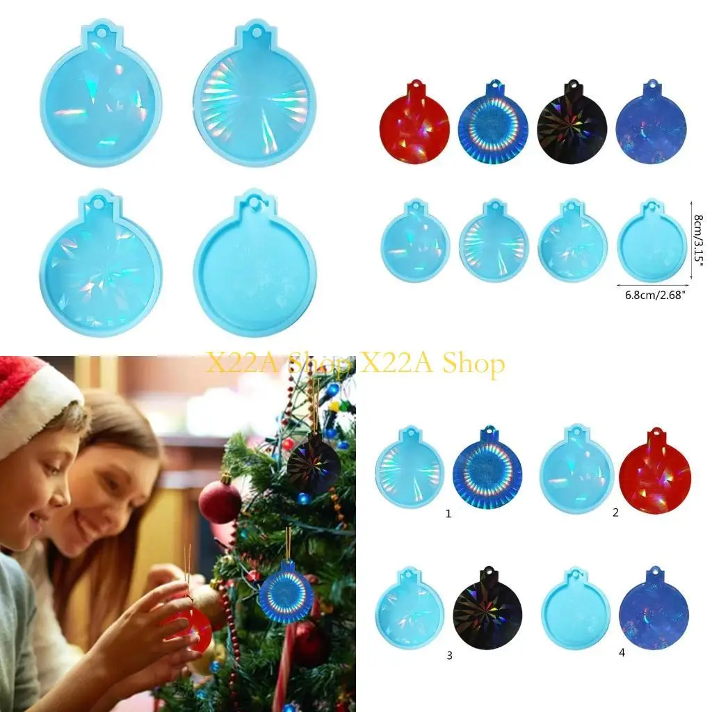 

Unique Christmas Shiny Glossy Silicone Molds Light Earrings Mold DIY Pendant Ornaments Jewelry Epoxy Crafting Mold
