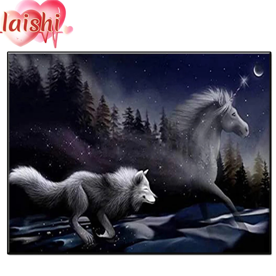 

5D diy Stars, unicorns, white wolves full round diamond painting diamond embroidery mosaic pattern picture home decor gift