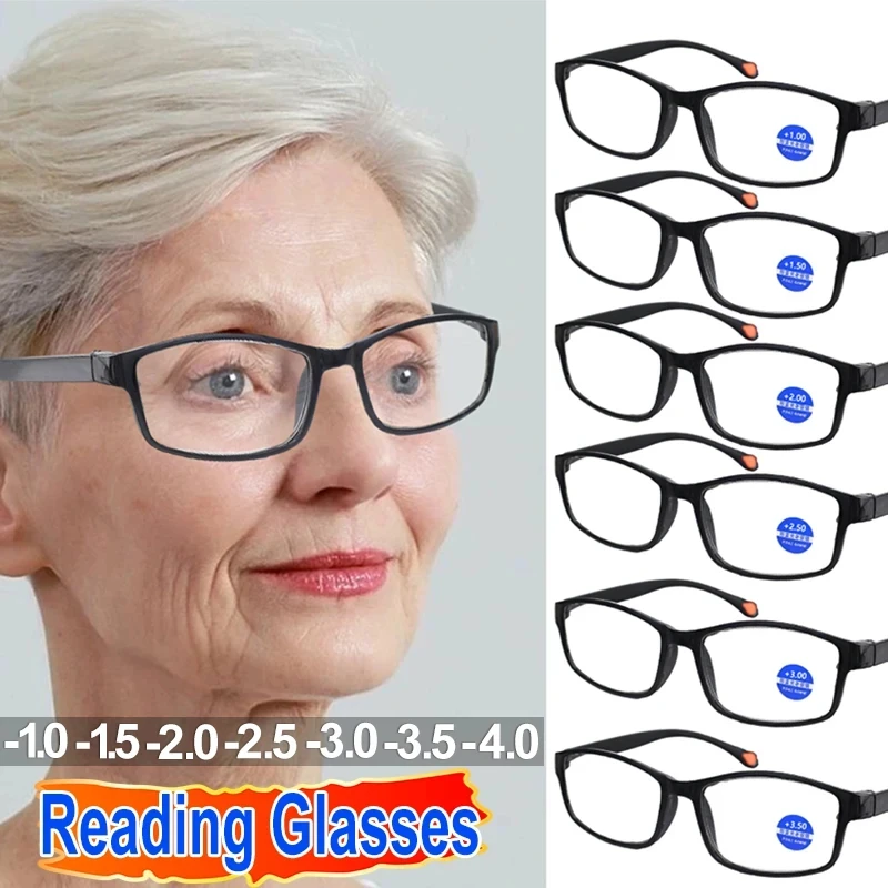 

Elder Reading Glasses Anti Blue Light Glasses +1.0 To +4.0 Ultra-light Presbyopic Glasses for Men and Women Comfortable Glasses