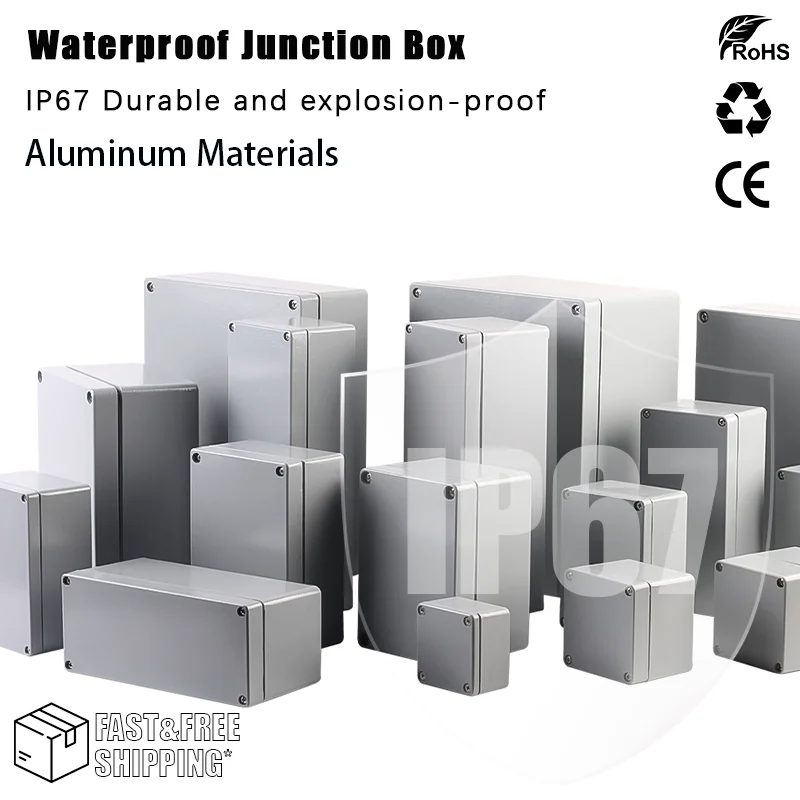 IP67 Waterproof Metal Box Outdoor High Temperature Resistant Cast Aluminum Box Factory Installation Hole Electrical Junction Box
