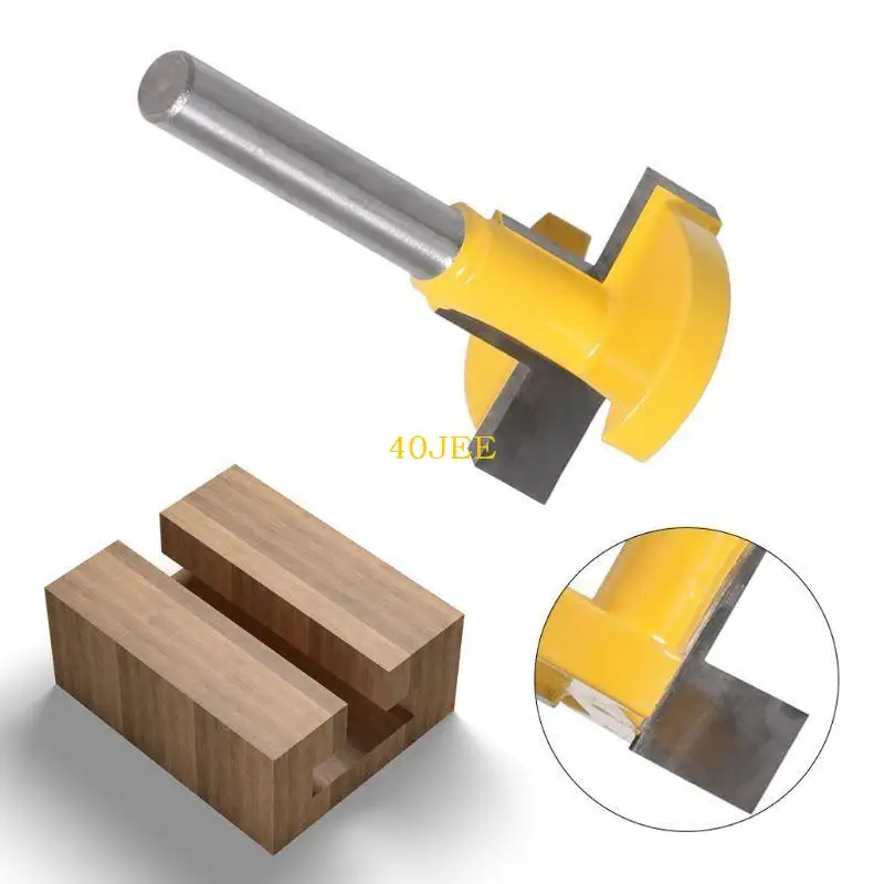 40JE 6mm Shank T-Slot T-Track Slotting Router Bit for Woodworking Cutter Cutting Milling Tool