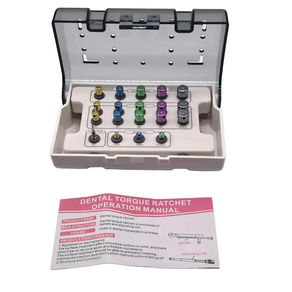 1 Set 6-10.5mm Precision Dental Implant Guided Surgery Drill Stopper Tool Kit Set Fits Depth Stop Sleeve Rings Surgical Drills
