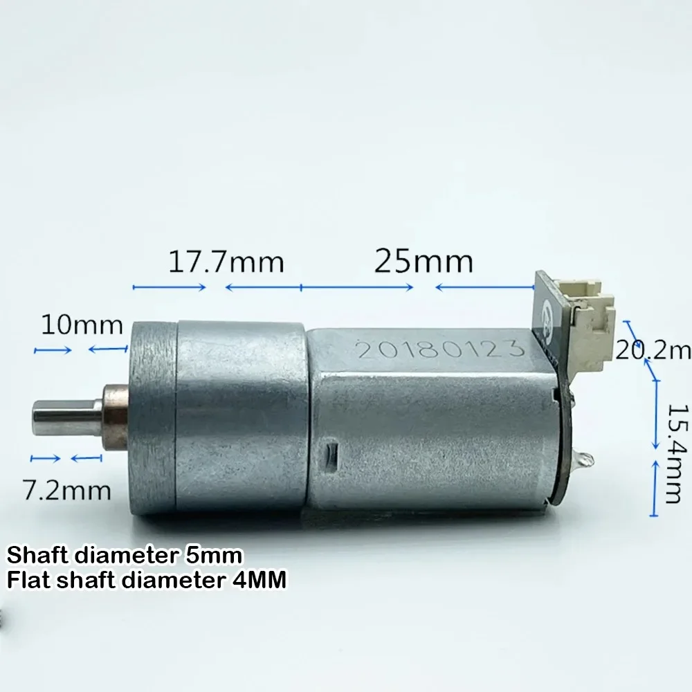 Micro ZGA20R-130 Gear Motor All Metal Gear DC 3V-6V 225-465RPM Deceleration Gearbox Slow Speed Large Torque for Model Engine