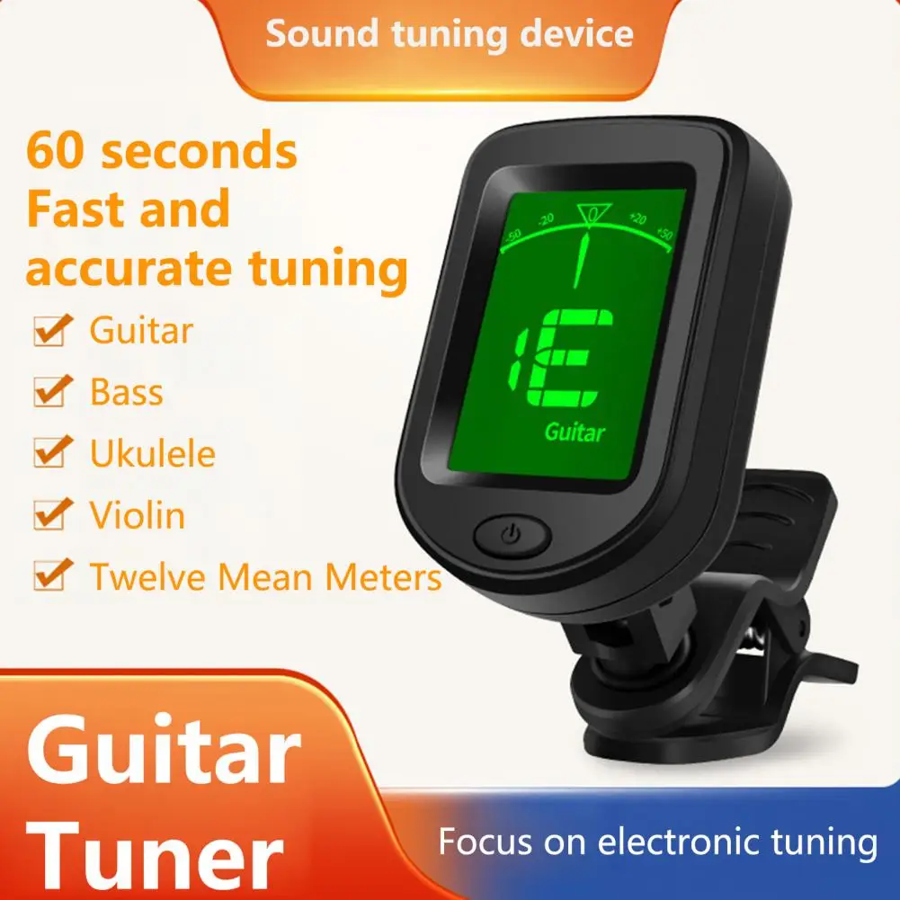 LCD Guitar Tuner Automatic Ukulele Pipa Erhu Tuner Fast Tuning Digital Tuner Metronome USB Guitar Tuner Bass Rhythms Tuner