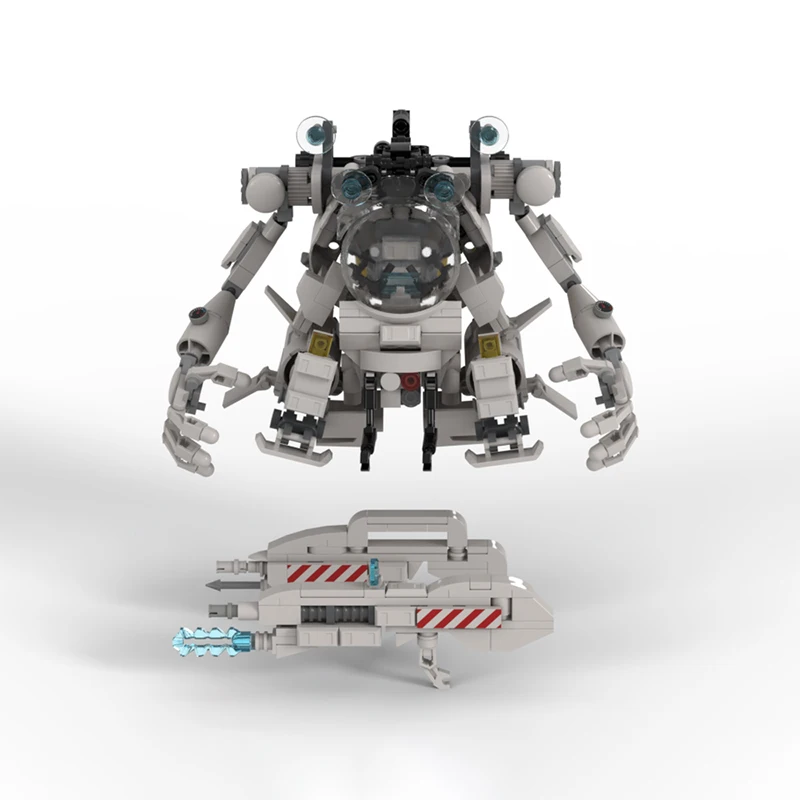 544 Uds. Venta caliente MOC ciencia ficción gris espacio Robot modelo bloques de construcción modulares niños montaje juguetes de exhibición Festival regalo sorpresa