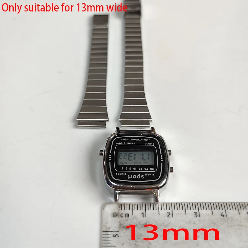 Suitable for Casio LA-670WA Women's Watch Strap 13mm Substitute Stainless Steel Metal Watchbands