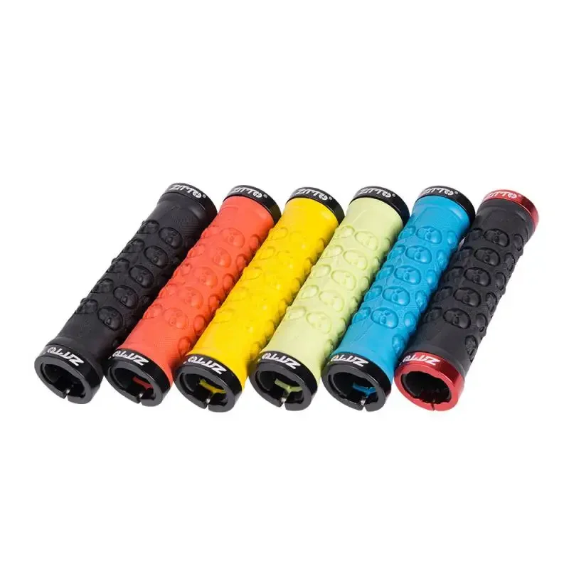 ZTTO Bicycle Grip Cover Skull And Crossbones Grip Cover Bilateral Lock Color Grips Mountain Dead Fly Road Handlebar Cover 2022