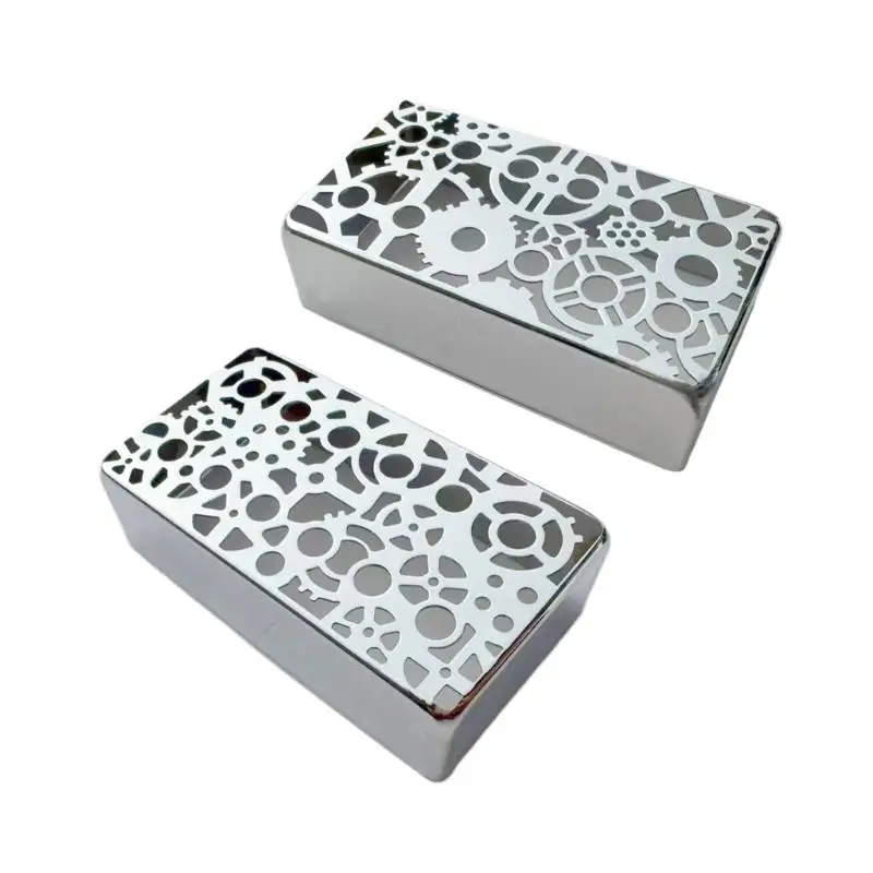 652F القيثارات الكهربائية لاقط غطاء رائع نحت المعادن هامبوكر غطاء فريد الغيتار لاقط غطاء الحماية دائم