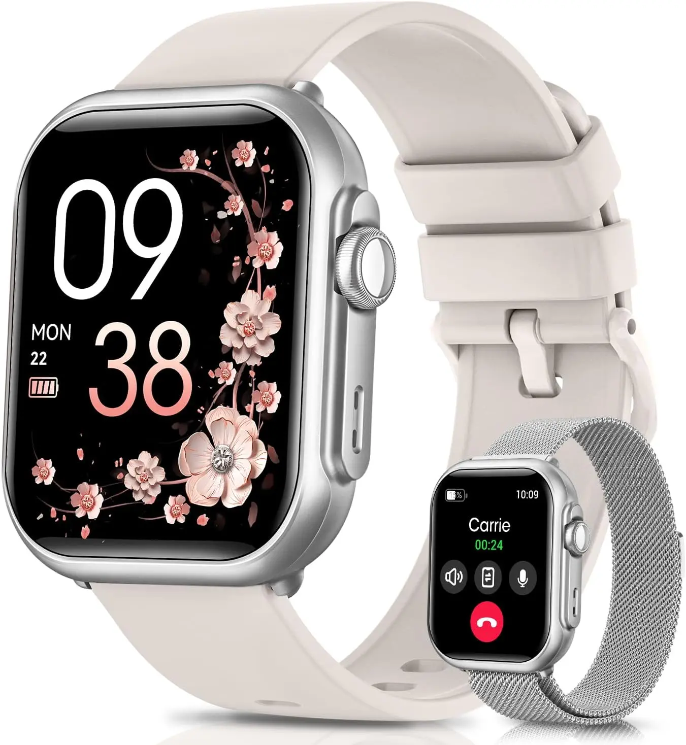 

Smart Watch for iPhone Android with Bluetooth Call, Heart Rate Monitor, IP68 Waterproof, Fitness Tracker