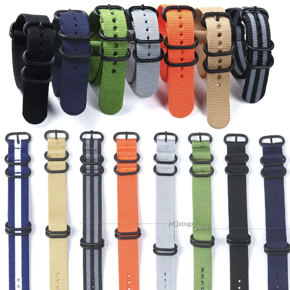 Wholesale Nylon Watch Band 18mm 20mm 22mm Universal Replacement Strap Men Bracelet Women Wristband Fabric Watchbands Accessories