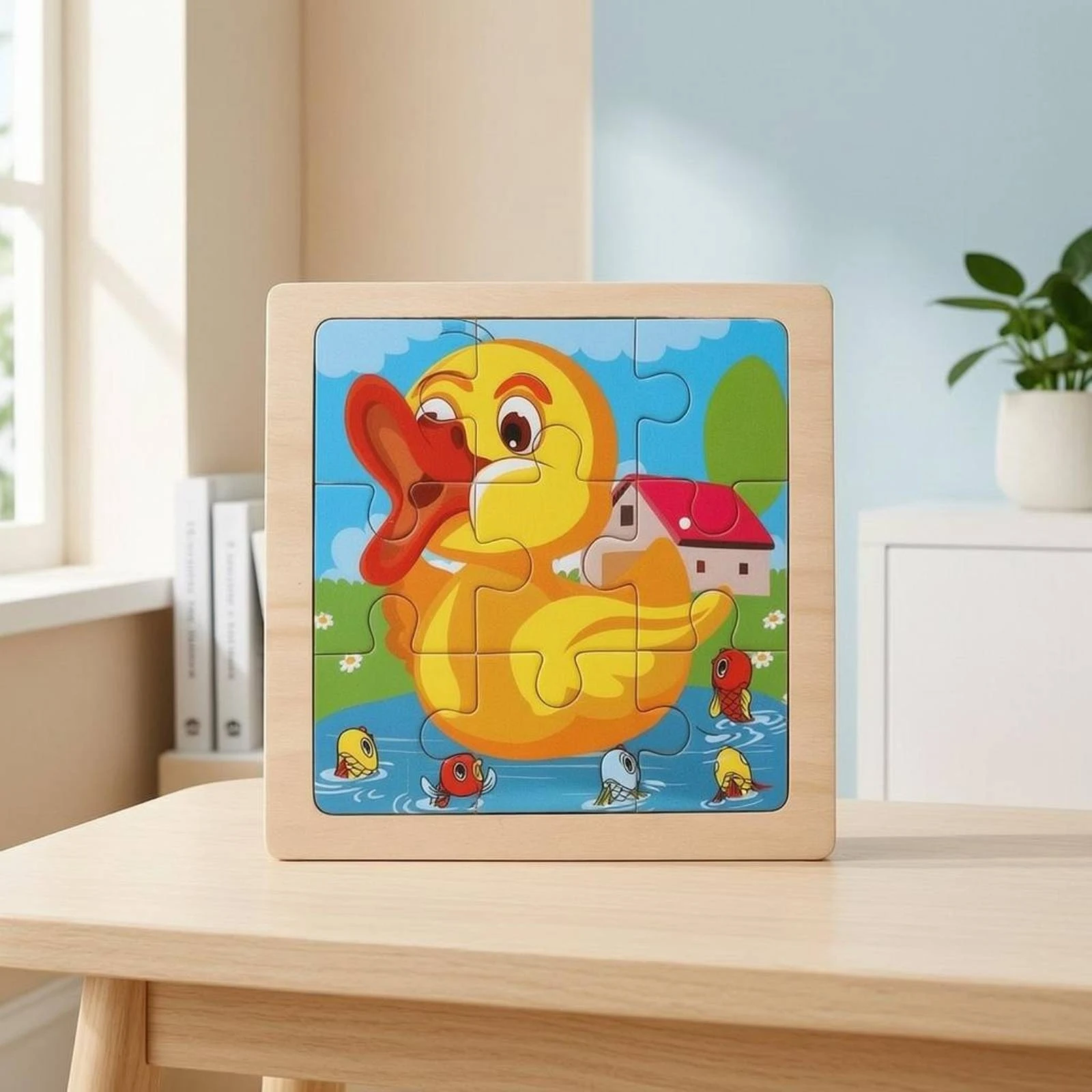 

Wooden Creature Puzzle Piece Set Flat Creature Jigsaw Puzzle Piece Set Toddler Jigsaw Set Fine Movement Skills Hand-Eye