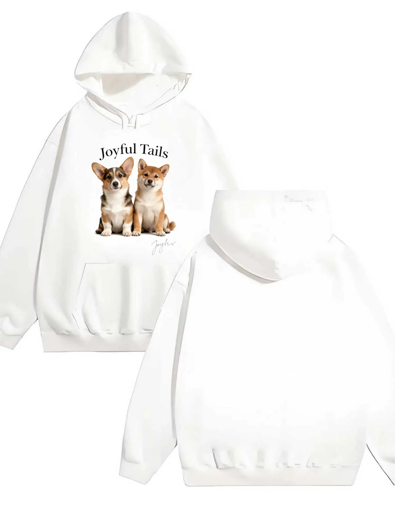 

330G heavy-duty hooded sweatshirt latest 2025 Dog and letter print suitable for both men and women