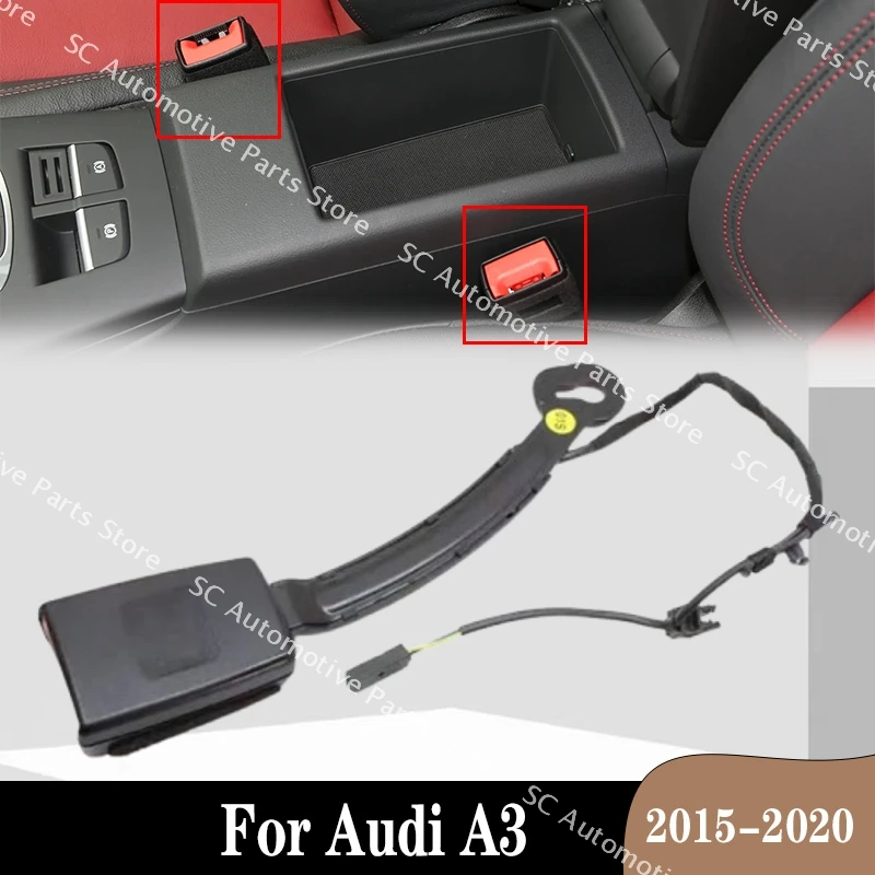 1PC For Audi A3 2015-2020 8V0857755 8V0857756 Seat Belt Plug Seat Belt Buckle Car Seat Belt Lock Fixing Lock Catch
