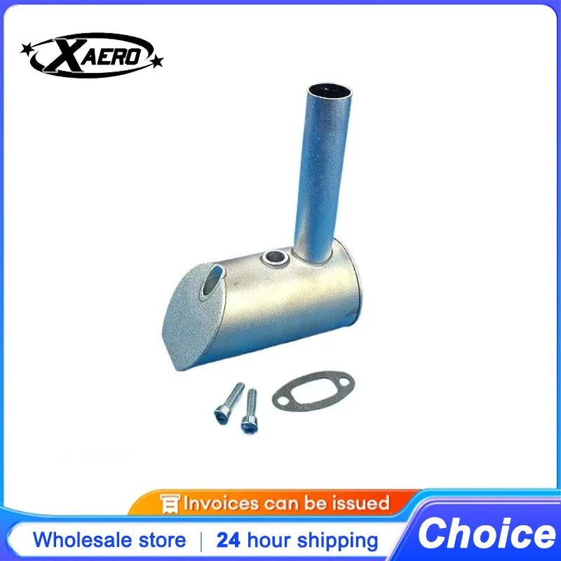 DLE60 Dual Exhaust Pipe for DLE-60 Engine, 60cc RC Airplane Gas Muffler, 2-Hole Stainless Steel Performance Upgrade
