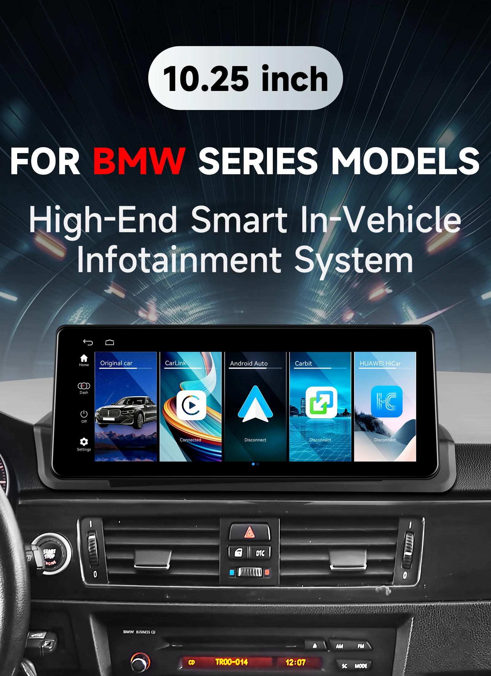 OSSURET Schneller Versand 10,25'' 12,3'' Carplay Autoradio für BMW 3er E90/E91/E92 2005-2012 Linkslenker Ohne Originalbildschirm Autoradio Intelligenter Touchscreen Bluetooth Android Auto Mirror Link