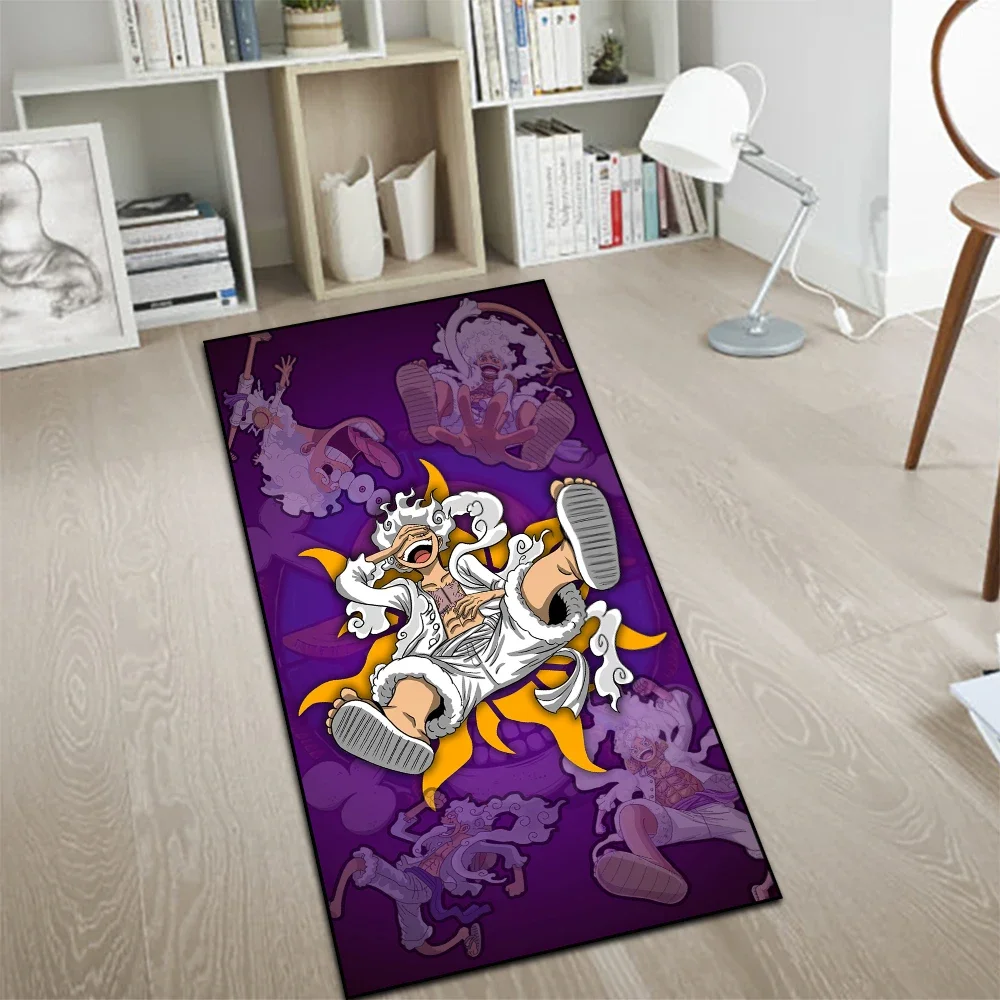 Area Rug Anime Nika Luffy Gear 5 One Piece Comic Purple Printed Handmade Carpet Area Rug for Home Decor image 3