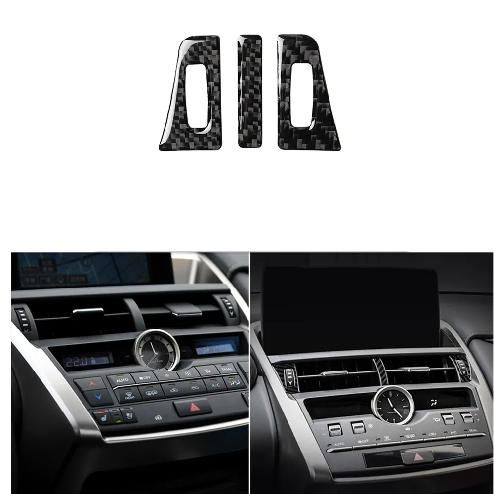 

for Lexus NX200 Carbon Fiber Sticker Central Control CD Air Conditioner Air Outlet Panel Retrofit Interior Accessories