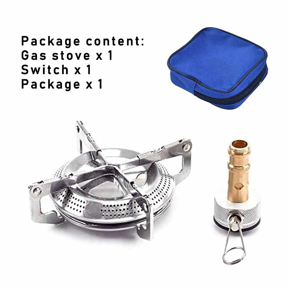 Fornello a gas da campeggio antivento Zaino pieghevole portatile Testa di stufa elettronica Cucina all\'aperto Picnic Escursionismo Alpinismo