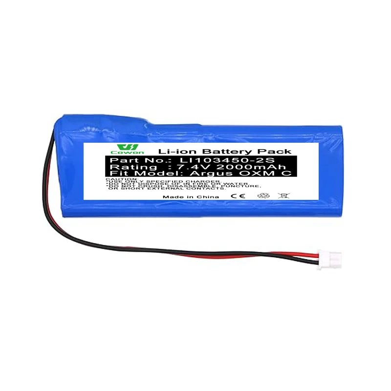 

7.4V 2000mAh Replacement LI103450-2S Med-ical Equipment Lit-hium-ion Ba-ttery for Care