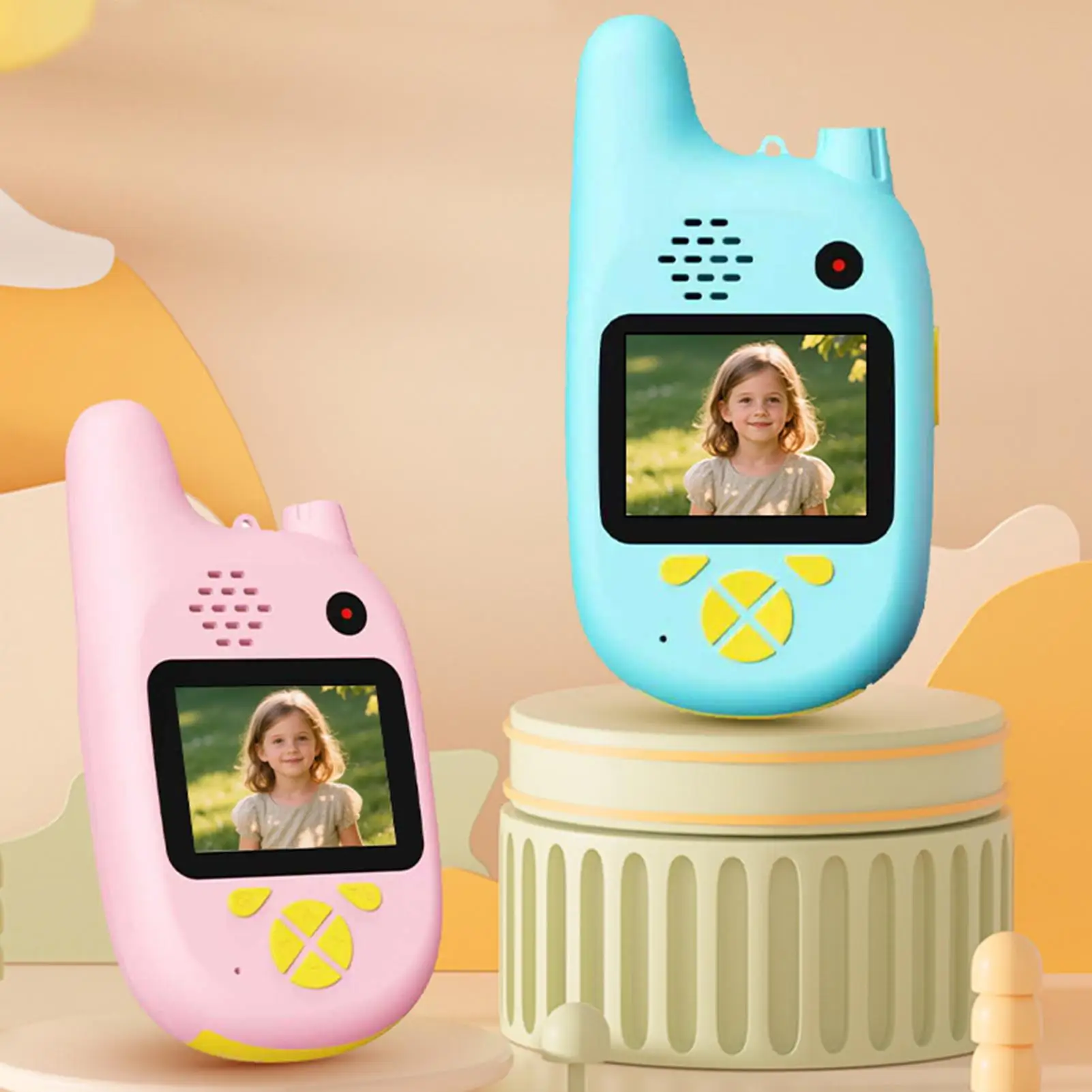 Walkie talkies para crianças câmera dupla brinquedos interativos rádio sem fio walky talky para crianças meninos meninas acampamento aventuras caminhadas