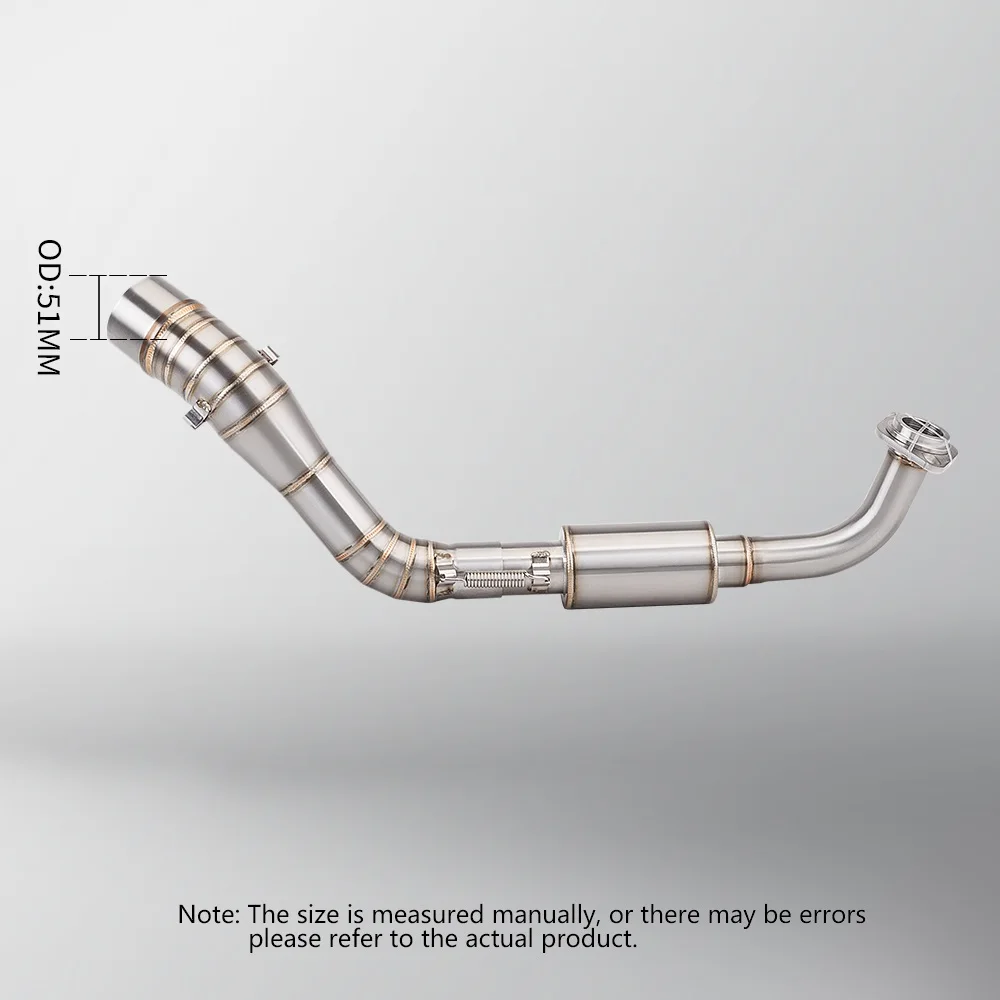 Nmax نظام عادم الدراجة النارية موتوكروس 51 مللي متر أنبوب وصلة العادم الأمامي عالي الجودة لـ NMAX155 2015-2019 #3