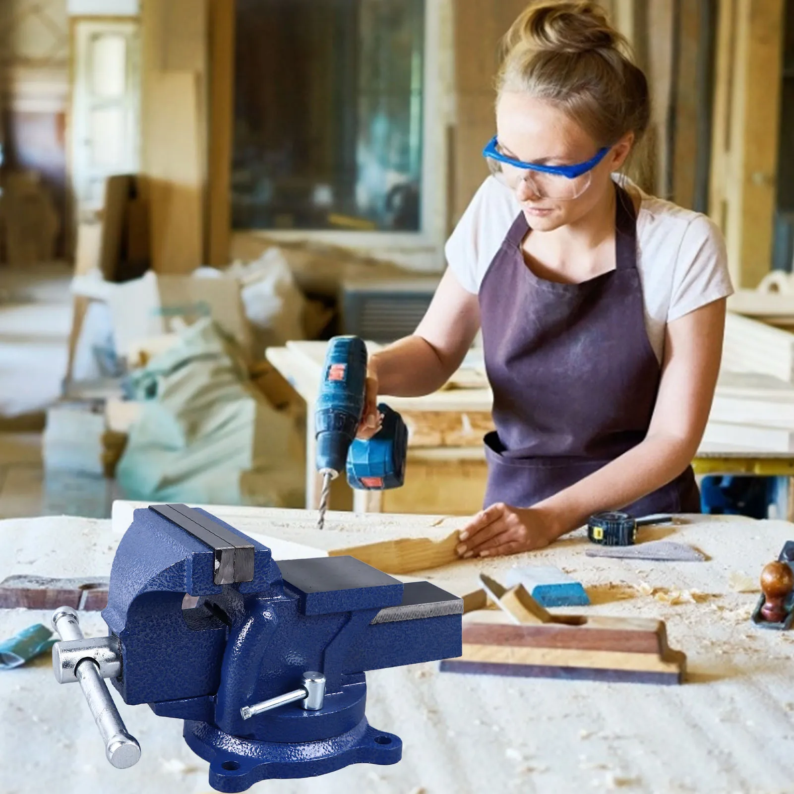 

Bench Vise 5KG 100mm Jaw High Hardness Table Vise Clamp for Woodworking Bench Vise Clamp Woodworking Vise Bench Vise