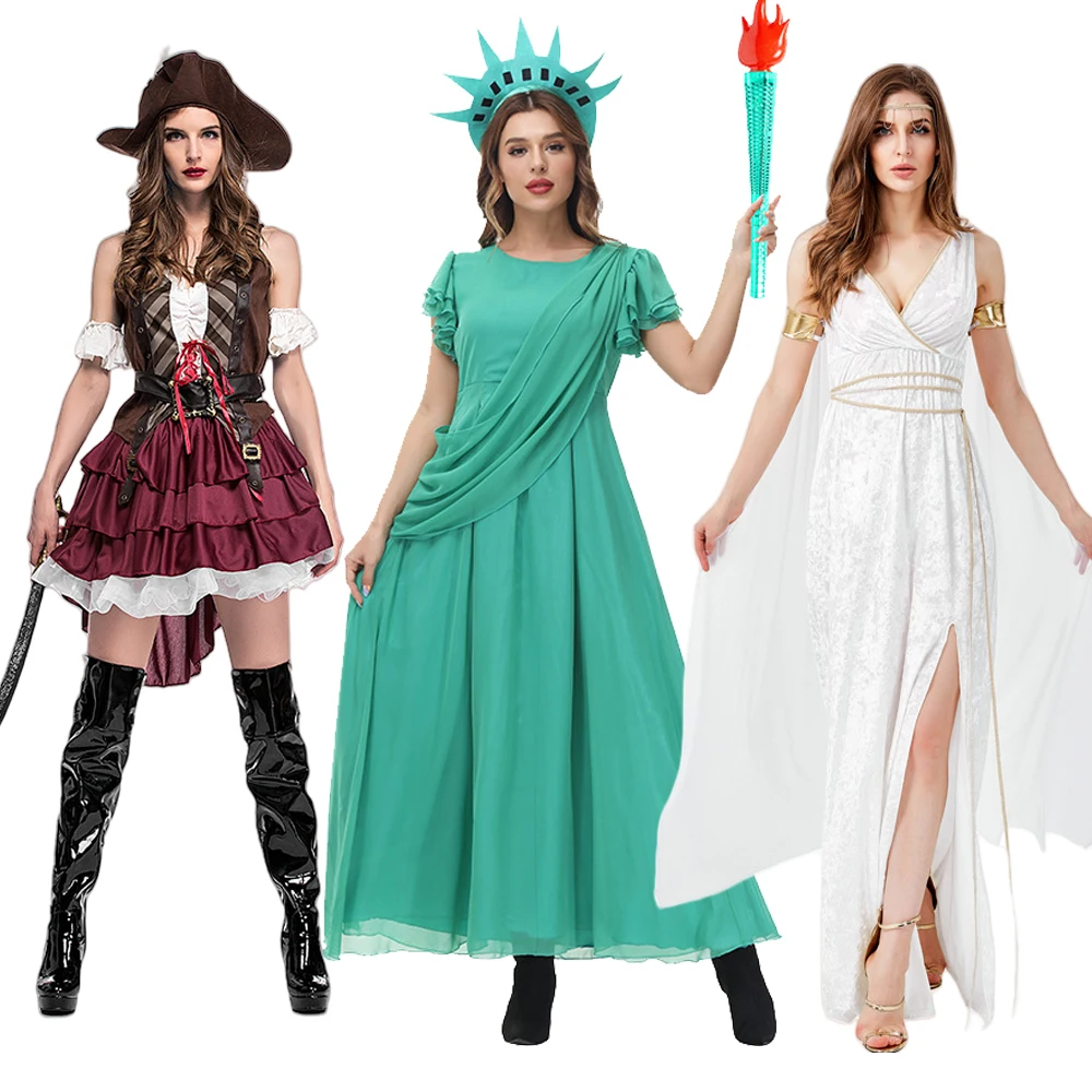 

loween Pirate Costume Women's Somali Pirate Outfit Game orm Freedom Godd Traditional Ethnic Women's Summer Faion