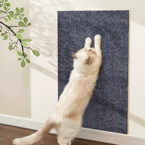 Cat Scratching Mat Sofa Protector Self-adhesive Carpet DIY Trimmable Cat Climbing Stickers Anti-scratching Furniture Protection