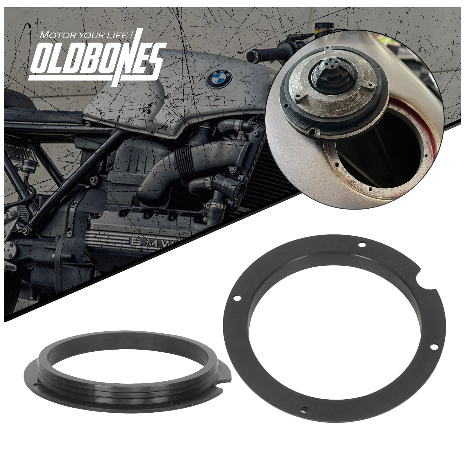 

Oldbones For BMW K100 K75 K-series Cafe Racer Motorcycle Accessories Fuel Gas Oil Tank Cover Seal O Ring Rubber Fuel Cap Sealing