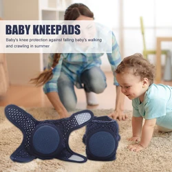 1 Pair Infants Knee Pads Toddlers Kids Protector Non Slip Crawling Elbow Cushion Boys Girls Summer Warmer Kneecap 29x13cm