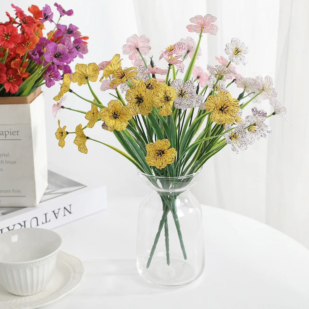 1/2 قطعة باقة الزهور الاصطناعية 32 سنتيمتر الزهور وهمية للمنزل ديكور حديقة الديكور في الهواء الطلق زهرية بونساي حلية اكسسوارات